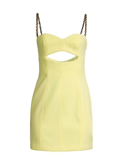 Misha Collection Anja Cut Out Chain Soft Lime Dress